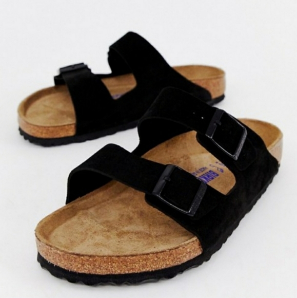 birkenstock arizona black suede